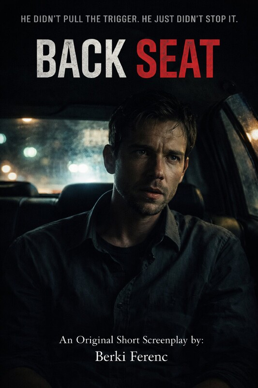 Back Seat &mdash; original short screenplay by Ferenc Berki, registered with the Writers Guild of America