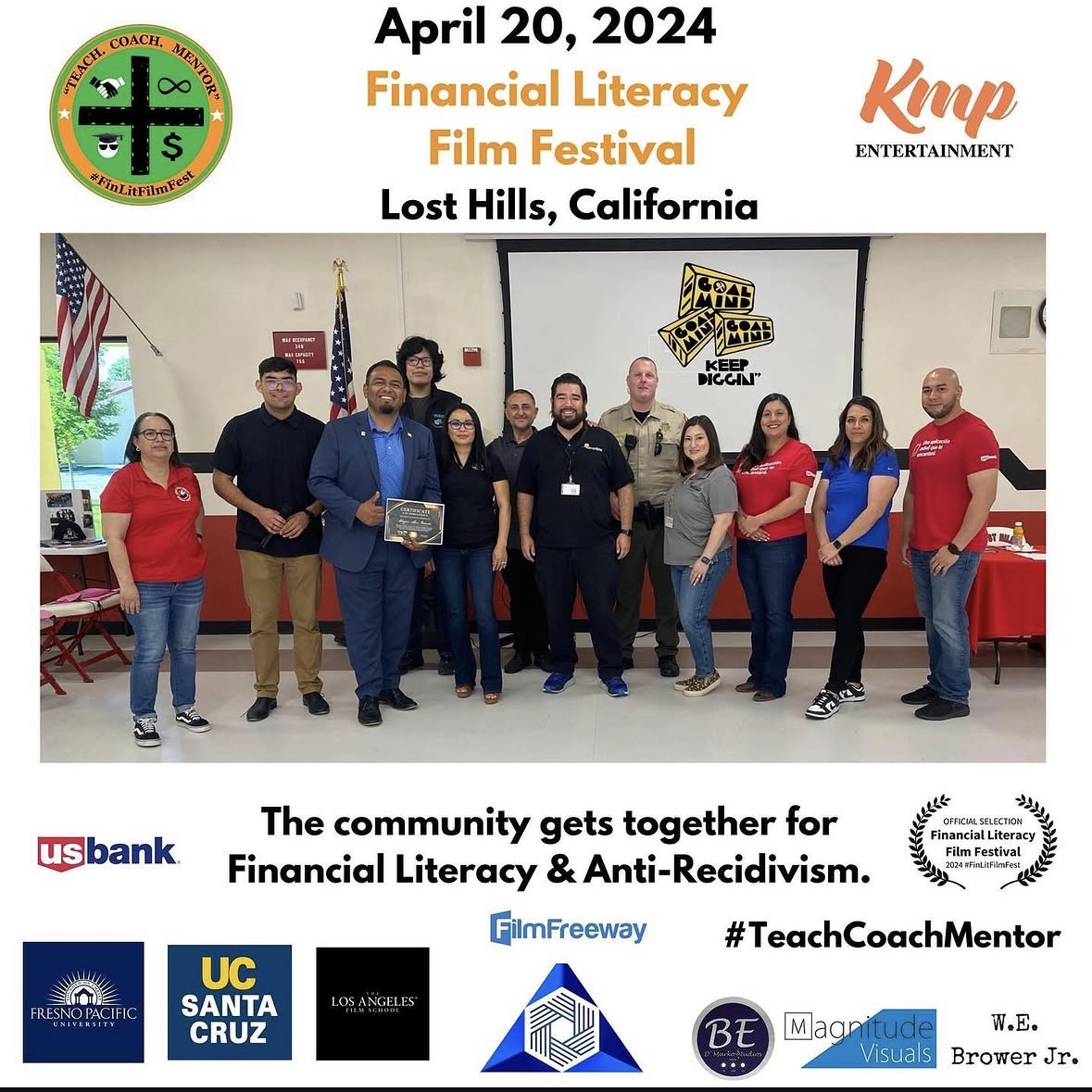 Community gathering at the 2024 FinLit Film Festival in Lost Hills, CA