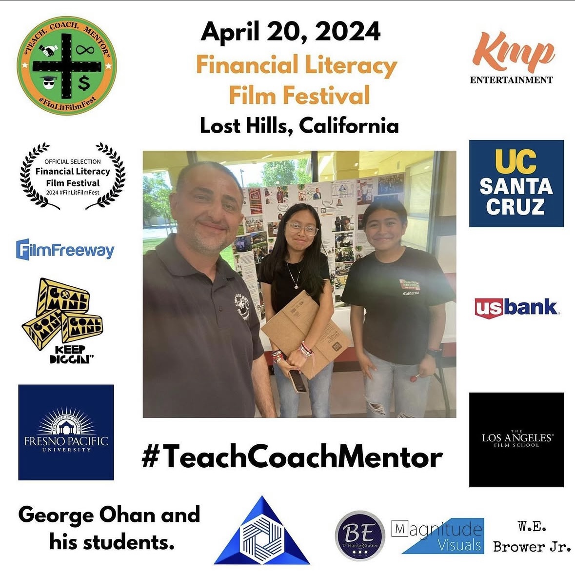 George Ohan mentoring students at the 2024 festival